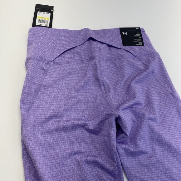 Under Armour Women Reflect Ankle Leggings High Waisted Waistband Size M Purple - Picture 10 of 13